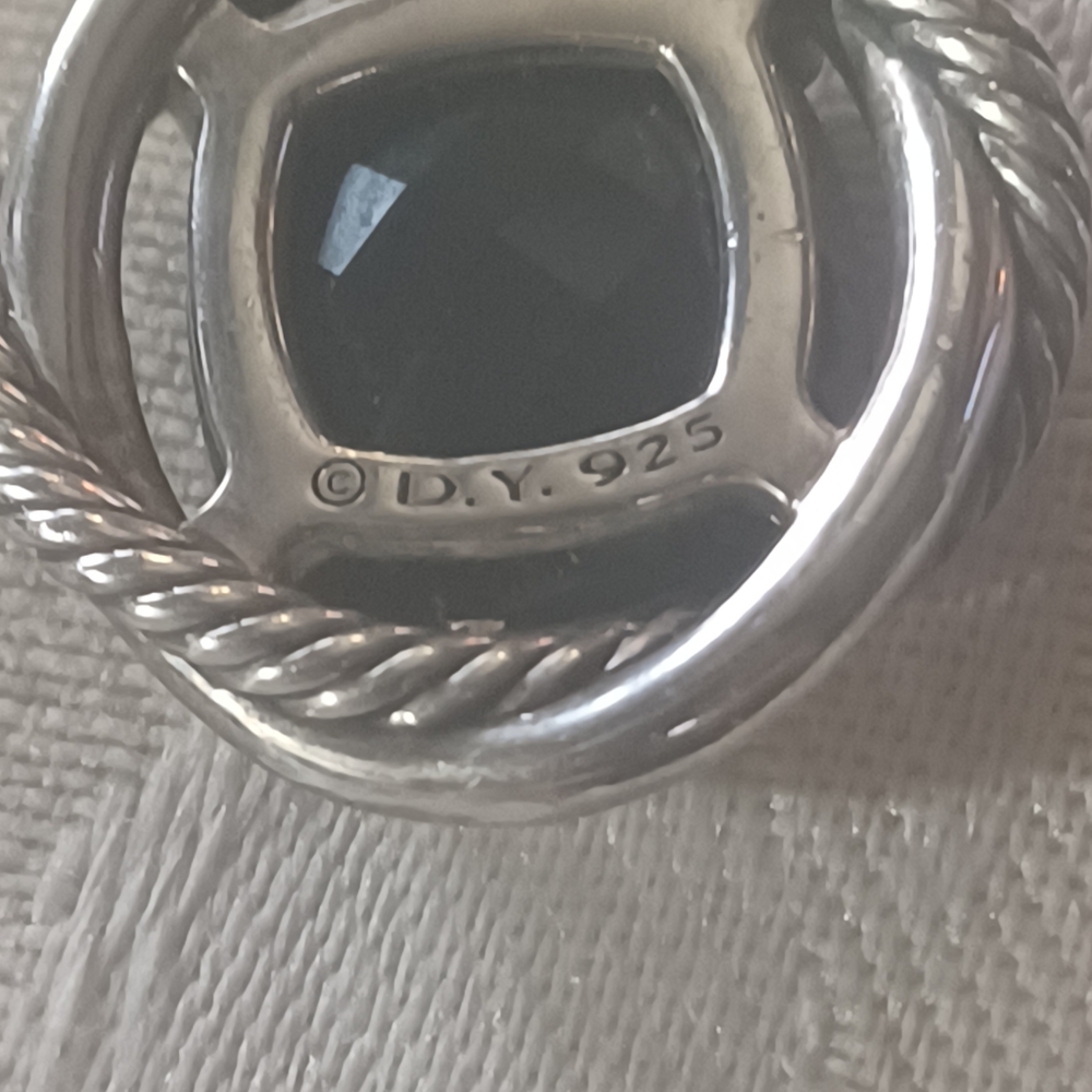 David Yurman Infinity Necklace with Onyx, Sterling Silver - Picture 5 of 8